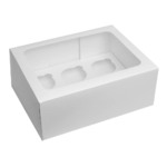 6 Hole Cupcake Box WHITE Select Insert (ea)