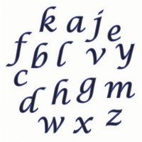 FMM Cutter Script Alphabet Lower Case Script 1.5 cm