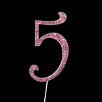 Bling Diamante 7cm Pink 5th Anniversary
