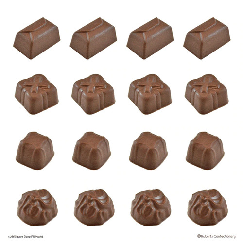 Chocolate Mould Square Fillings with Recipe Card