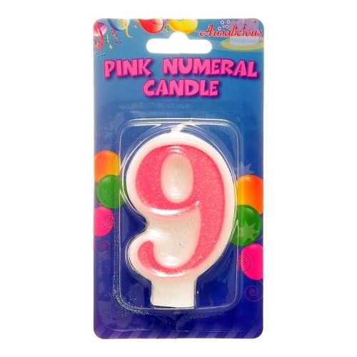Candle - Pink Numeral 9 (1)