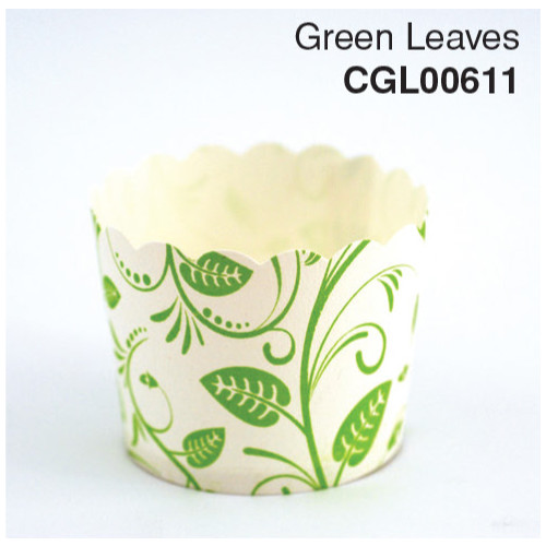 Cup Cake Case Green Leaves Carton 600pc