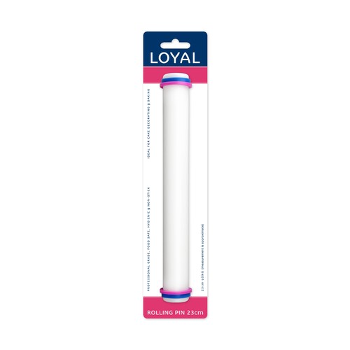Loyal Rolling Pin with Guides 23cm