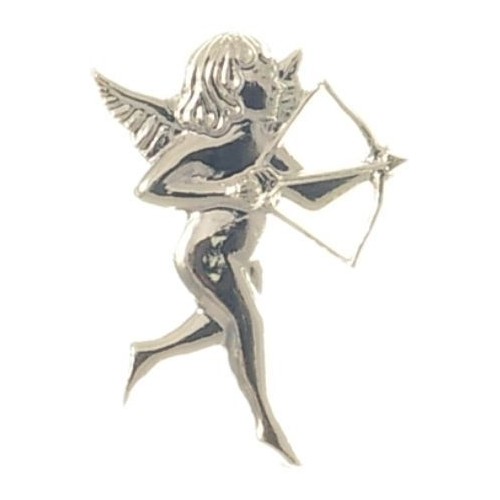Ornament Cupid Bow Arrow Silver HS