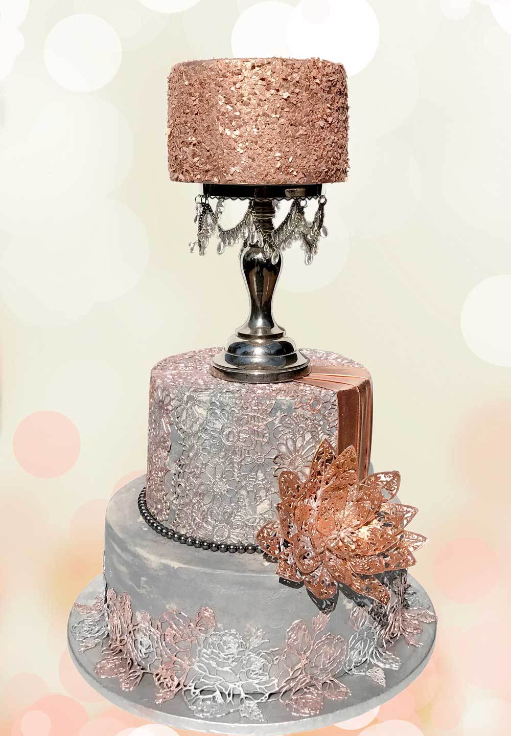 Crystal Candy Rose Gold Love Edible Flakes 6g