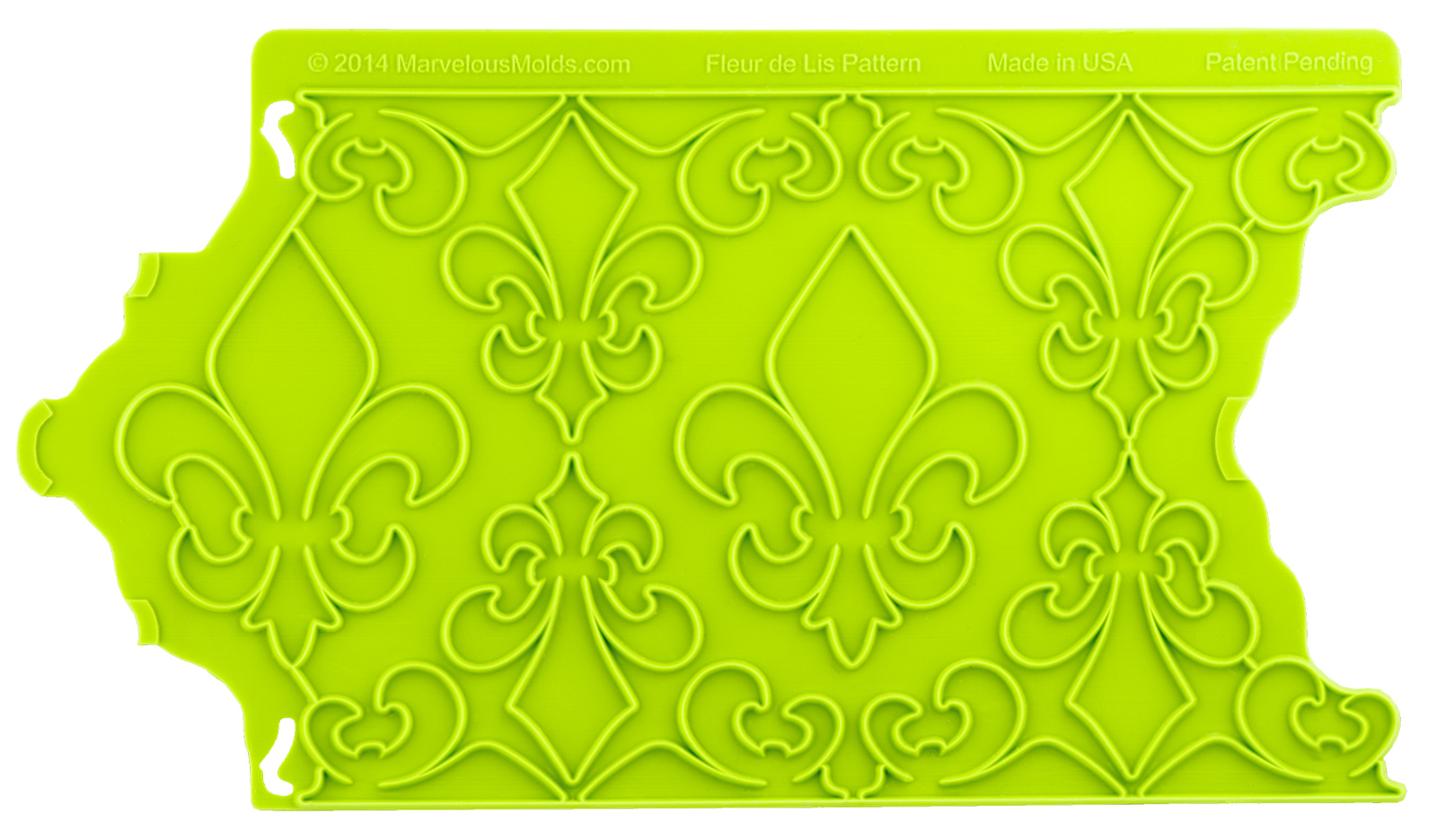 Marvelous Molds Fleur de Lis Pattern Silicone Onlay