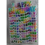 Plaque Happy Birthday Rainbow (ea)