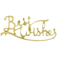 Plaque  Best Wishes Gold (Pk 24)