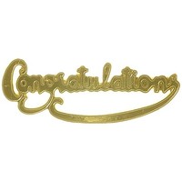 Plaque Congratulations Gold (Ea)