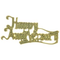 Plaque  Happy Anniversary Gold (ea)