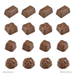 Chocolate Mould Square Fillings with Recipe Card