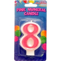 Candle - Pink Numeral 8 (1)