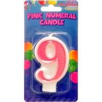 Candle - Pink Numeral 9 (1)