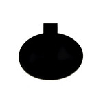 Tab Slice Board 80mm Circle BLACK (100)