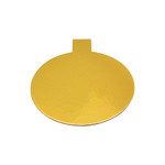 Tab Slice Board 80mm Round GOLD (100)