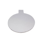 Tab Slice Board 80mm Round SILVER (100)