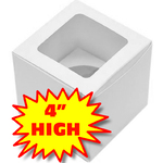 1 Hole Cupcake Box 100x100x100mm Large WHITE