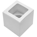 1 Hole Cupcake Box 80x80x80mm Std WHITE