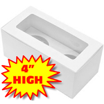 2 Hole Cupcake Box 180x100x100mm Large WHITE