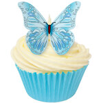 Edible Blue Wafer Butterflies (12)