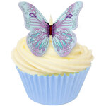 Edible Lilac and Baby Blue Wafer Butterflies (12)