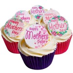 Mothers Day Round Toppers (12) BEST BEFORE JAN 22