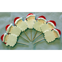 Cupcake Toppers Santa (Pkt 8)