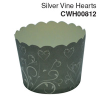 Cupcake Case Silver Vine Hearts Ctn 600pc