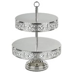 Le Gala Silver 2 Tier Cupcake Stand