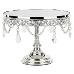 Le Gala Mirror 10" Silver Cake Stand