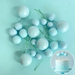 DECO FOAM BALL TOPPER | 20 PC SET -BABY BLUE