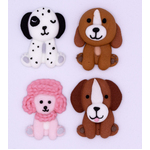 Dogs 4 Designs Assorted 40mm (96)
