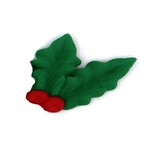 2 Prong Christmas Holly 15mm High (180)