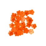 Flower 5 Petal Baby Orange 1cm H/S (25)