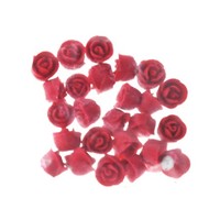 Rose  Whirl Baby Red 1.3cm Hangsell 25 pc