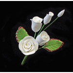 Rose Spray White 50mm Mini (1)  (SINGLES)