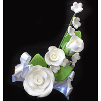 Rose Spray  White Medium 100mm (Bx 20)