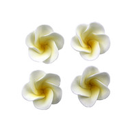 Flower Frangipani Petite 25mm Lemon H/S (6pk)