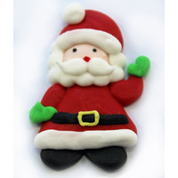 Santa Waving Sugar Decoration 40mm (Box 96)