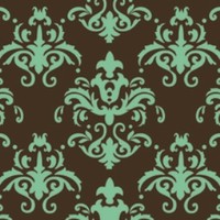 Choc Transfer Sheet  Teal Damask (Ea)