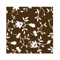 Choc Transfer Sheet Ornate White Flower (Ea)