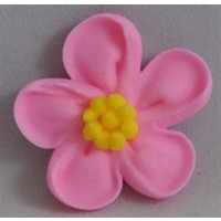 Flower 5 Petal Large Pink 33mm (128)