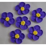5 Petal Flower Purple 33mm (128)