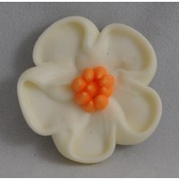 Flower Large White 5 Petal 33mm (200)