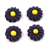 Flower Daisy Swirl 25mm Purple (Box 180)