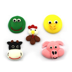 Farm Animal Faces Assorted 33mm (Box 96)