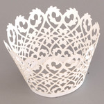 Cupcake Wrapper Pearl White Fence (12)