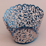 Cupcake Wrapper Pearl Navy Blue (12)