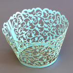 Cupcake Wrapper Pearl Baby Blue (12)