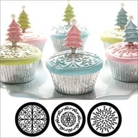 Cupcake and Cookie Textured Tops Scroll